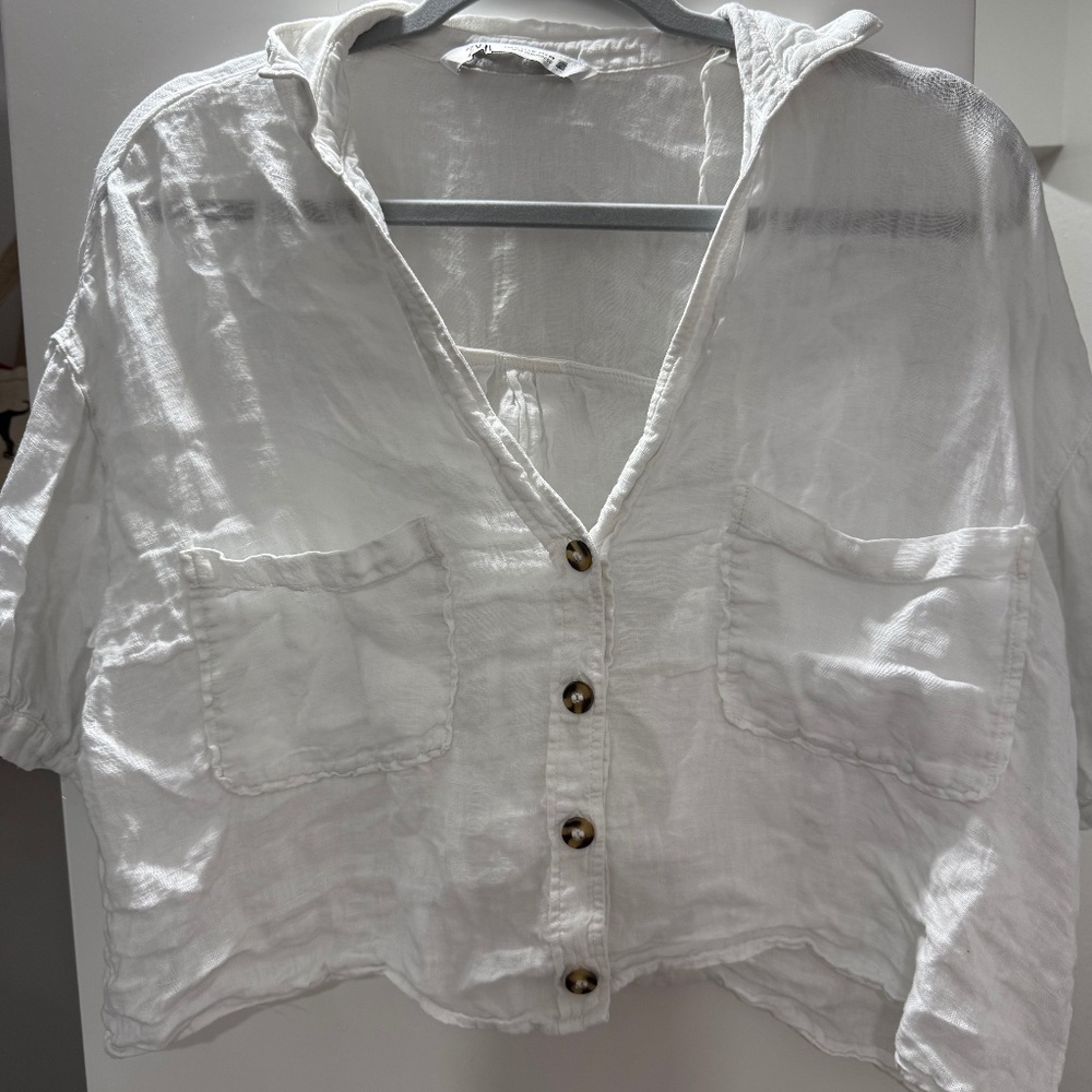 Zara white shirt